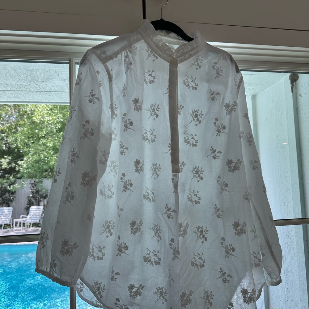 Tuckernuck White Floral Blouse